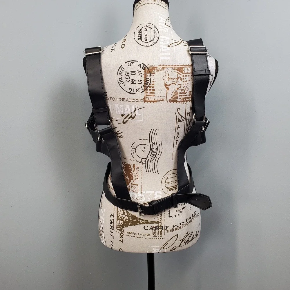 Killstar Age of Darkness Chest Harness Belt Unisex O/S Black Leather KSRA003387
